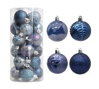 Retro Christmas Decorations 24pcs Xmas Bucket Painted Plastic Ball Xmas