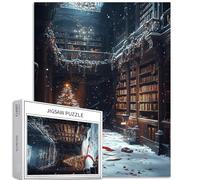 Retro Christmas Pharmacy 1000 Piece Jigsaw Puzzles for Adults Fantasy Atmosphere Art Jigsaw Puzzle Colorful DIY Puzzles for Home Decoration Gifts Family Puzzle Perfect for Game Nights 50×70cm