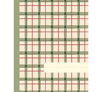 Retro Christmas Plaid Notebook - Green & Red Holiday Composition Book | Vintage Aesthetic Journal, Perfect Gift for Girls, Women, Students & Teachers: College Ruled 120 pages notebook