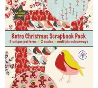 Retro Christmas Scrapbook Pack: Double Sided Festive Patterned Paper for Collage, Scrapbooking, Art Journaling, Junk journaling, Card Making and more 8.5" x 8.5"