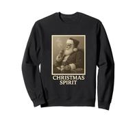 Retro Christmas Spirit Santa Claus Smoking Holiday Humor Sweatshirt