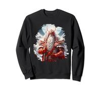 Retro Christmas Theme A Santa In Viking Costume Graphic Xmas Sweatshirt