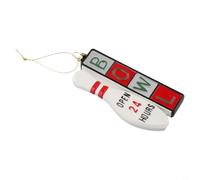Retro Christmas Tree Ornament 5.5cm Red Plastic for arcade Game Design | Lightweight plastic for easy hanging Multiple nostalgic motifs like game console street sign bus Size 5.5x5.5x10cm
