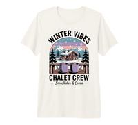 Retro Christmas Winter Vibes Ski Vacation Chalet Crew Premium T-Shirt