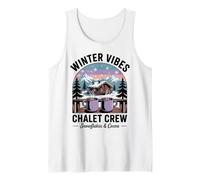 Retro Christmas Winter Vibes Ski Vacation Chalet Crew Tank Top