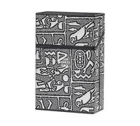 Retro Cigarette Case for Roll Ups Plastic Portable Cigarette Box Case, HOLDS 20pcs Cigarette for Men and Women (Silver)