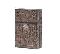 Retro Cigarette Case for Roll Ups Plastic Portable Cigarette Box Case, HOLDS 20pcs Cigarette for Men and Women (Gold)