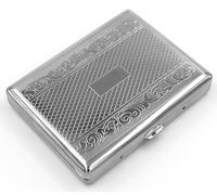 Retro Cigarette Case Victorian Style Metal Holder for Regular, King and 100's Size Credit Card Holder Pocket RFID Protective Security Wallet (Lin-L100)