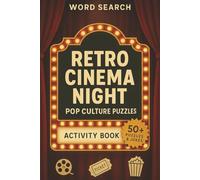 Retro Cinema Night Word Search Puzzle Book: 50+ Puzzles & Jokes about Pop Culture, movies, series & More | Easy-to-Read | 6×9 in, Large Print | ... Games, Activity Book for Adults and Teens