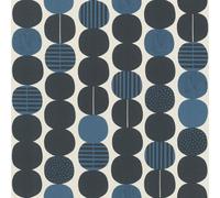 Retro Circles Wallpaper Navy, Black or Green Textured Vinyl Feature Wall
