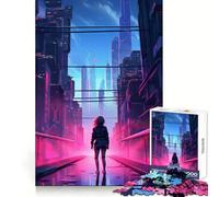 Retro City Skyscape Jigsaw Puzzles 1000 Piece for Adults Smart Reason Toy Casual Fun Smooth Edge Wall Art Decor (50x75cm)