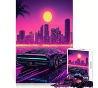 Retro City Sunset Jigsaw Puzzle for Teenagers 1000 Pieces Boost Memory Relaxing Fun Premium Cut Stylish Gift (38x26cm)