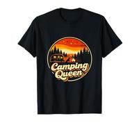 Retro Classic 80s Camping Queen Fun Outdoor Campers T-Shirt