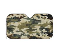 Retro Classic Green Camo Print Car Windshield Sun Shade