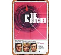 Retro Classic Movie Poster THE BUTCHER aka LE BOUCHER Original One sheet Movie poster Claude Chabrol Horror Vintage Metal Tin Sign Old TV Film Poster Gift Karaoke Bar Pub Club Decorative Wall Plates