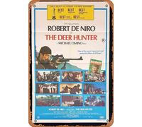 Retro Classic Movie Poster THE DEER HUNTER Original ONE SHEET Movie Poster Robert De Niro John Cazale Vintage Metal Tin Sign Old TV Film Poster Gift Karaoke Bar Pub Club Decorative Wall Plates Man