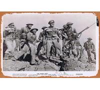 Retro Classic Movie Poster THE DESERT RATS 1953 Movie Still Photo 8 Happy Anzac Troops Vintage Metal Tin Sign Old TV Film Poster Gift Karaoke Bar Pub Club Decorative Wall Plates Man Cave Home Decor