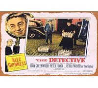 Retro Classic Movie Poster THE DETECTIVE Original Lobby Card 2 Alec Guinness Father Brown Peter Finch Vintage Metal Tin Sign Old TV Film Poster Gift Karaoke Bar Pub Club Decorative Wall Plates Man