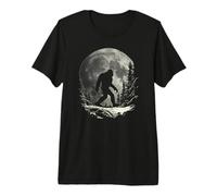 Retro Classic Sasquatch Night Walk Full Moon Bigfoot Premium T-Shirt