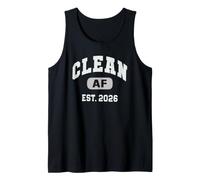 Retro Clean AF EST 2026 Since NA Recovery Mom Est Sobriety Tank Top