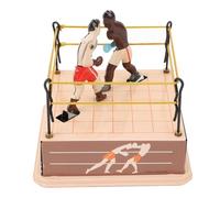 Retro Clockwork Boxing Toy Interactive Punching Action Ring for Coffee Shops Decorative Display Iron Material