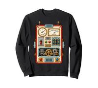 Retro Clockwork Steampunk Mechanical Anatomy Art Machine Sweatshirt