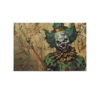 Retro Clown Gold Background Piecing Puzzles Piecing Jigsaw Puzzle Brain Teasing Fun & Perfect Wall Art Difficult and challenging Gifts for dad, mom Puzzles for Adults 500 Piecing