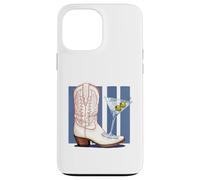 Retro Coastal Cowgirl Boot Martini Olive Cocktail Women Case for iPhone 13 Pro Max