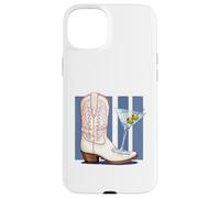 Retro Coastal Cowgirl Boot Martini Olive Cocktail Women Case for iPhone 15 Plus