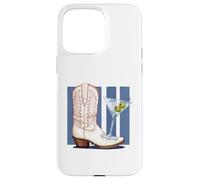 Retro Coastal Cowgirl Boot Martini Olive Cocktail Women Case for iPhone 15 Pro Max