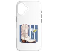 Retro Coastal Cowgirl Boot Martini Olive Cocktail Women Case for iPhone 16