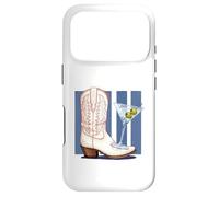 Retro Coastal Cowgirl Boot Martini Olive Cocktail Women Case for iPhone 17 Pro