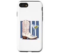 Retro Coastal Cowgirl Boot Martini Olive Cocktail Women Case for iPhone SE (2020) / 7/8