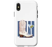 Retro Coastal Cowgirl Boot Martini Olive Cocktail Women Case for iPhone X/XS