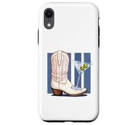 Retro Coastal Cowgirl Boot Martini Olive Cocktail Women Case for iPhone XR
