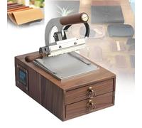 Retro Cobbler Hot Stamping Machine - Manual Temperature Control Embosser - Digital Temperature Control-Double-Layer Drawers for Grinding Tool Storage - for Embossing Leather