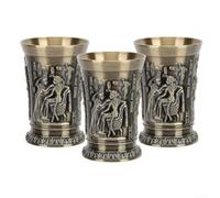 Retro Cocktail Cup 30ml Egyptian Pharaoh Motif | for heavy-duty zinc construction, rust resistant, 7.2cm height, for ideal for daily use, authentic retro look