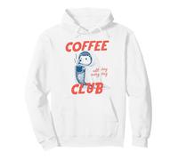 Retro Coffee-Club Hedgehog Vintage Coffee Aesthetics Pullover Hoodie