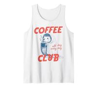 Retro Coffee-Club Hedgehog Vintage Coffee Aesthetics Tank Top