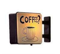 Retro Coffee Shop Fridge Magnets With Lights, Mini Magnetic Led Coffee Lamp Neon Sign for Refrigerator Decor, Vintage Wall-mount Ambiance Light for Home Kitchen Bar Office Cafe, Coffeelovers (Cup)