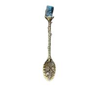 Retro Coffee Spoon - Crystal Rough Stone Carved Tea and Dessert Spoons, Vintage-Style Stirring Utensil for Coffee, Ice Cream, and Mixing Drinks | Ideal for Home, Cafes, Gift Collections