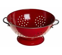 Retro Colander Stainless Steel Enamel Drainer Pasta Salad Size Assorted Dia.