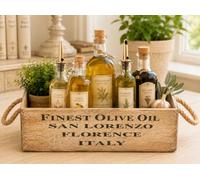 Retro Collections Finest Olive Oil Rope Wooden Storage Box