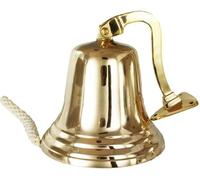 Retro Collections Solid 8'' brass ship pub door bell with heavy mounting bracket& lanyard Last Order Bell ~ Ships Bell ~ Wall Hanging Bell Pub ~ School ~ Diner