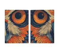 Retro Color Owl Passport Holder, ID Card Protector Case Passport Holder with Slot Passports Travel Wallet Document Cover for Women And Men
