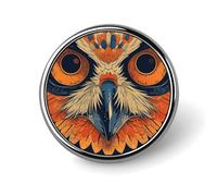 Retro Color Owl Round Badge Cute Brooch Hats Jackets Decor Personalized Lapel Pin Clothing Jewelry Accessories for Wedding Party Gift