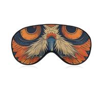 Retro Color Owl Sleep Mask for Women Men Side Sleeper Eye Cover with Adjustable Strap Soft Breathable Blackout Mask Slip-Free Deep Sleeping Travel Essentials