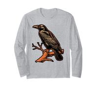 Retro Colorful Birds in a Row Long Sleeve T-Shirt