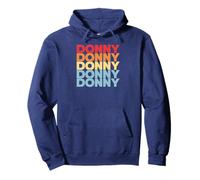 Retro Colorful Block Letter Repeat Donny Name Style Pullover Hoodie