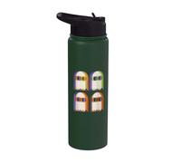 Retro Colorful Ghosts Halloween Stainless Steel Insulated Water Bottle